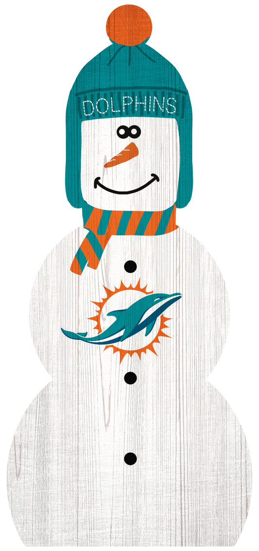 Miami Dolphins 31" Snowman Leaner by Fan Creations