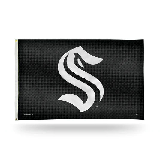 Seattle Kraken Carbon Fiber Design Banner Flag by Rico Industries