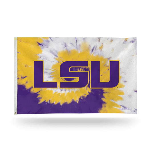 LSU Tigers Tie Die Design Banner Flag by Rico Industries