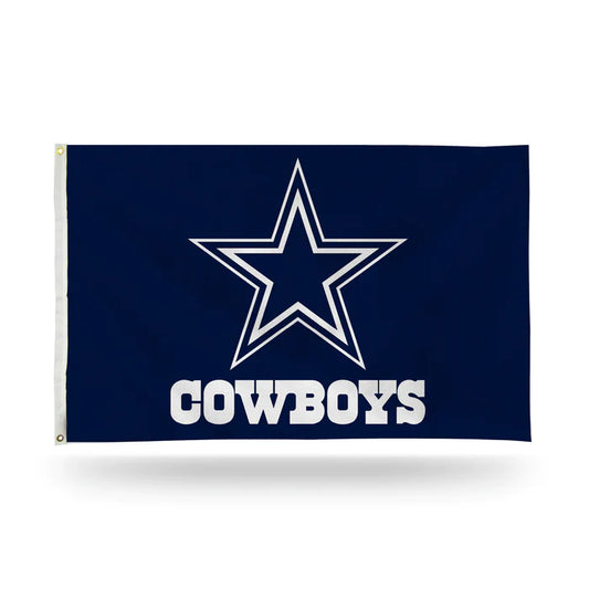 Dallas Cowboys / Navy Background W/Star And Wordmark 3' x 5' Banner Flag by Rico Industries