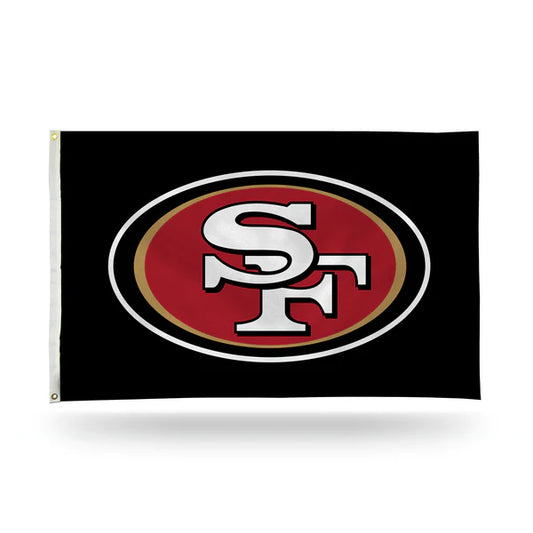 San Francisco 49ers Black Banner Flag by Rico Industries