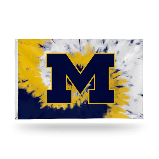 Michigan Wolverines Tie Die Design Banner Flag by Rico Industries