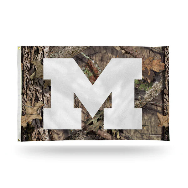 Michigan Wolverines / Mossy Oak Camo Break-Up Country Banner Flag by Rico Industries