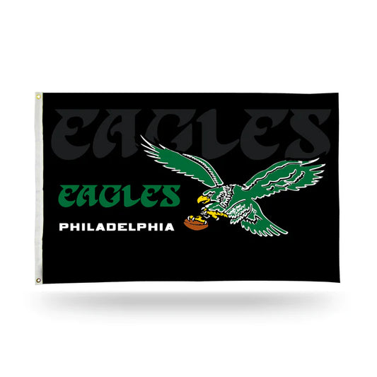 Philadelphia Eagles 3' x 5' Throwback Kelly Green and Black Banner Flag by Rico Industries