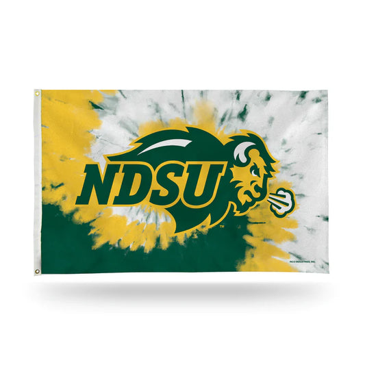 North Dakota State Bison Tie Dye Design 3' x 5' Banner Flag by Rico Industries