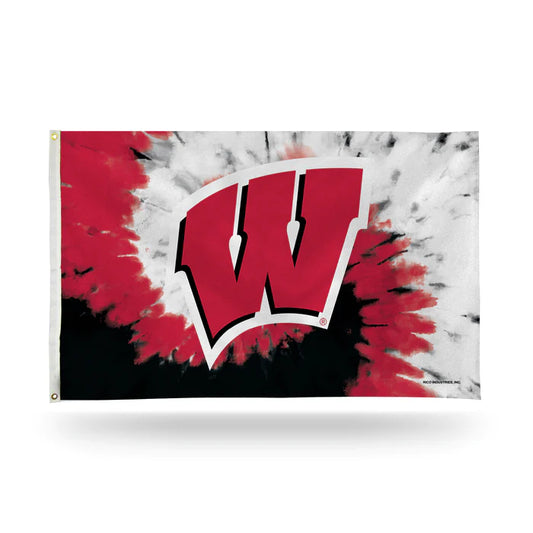 Wisconsin Badgers Tie Dye Design 3' x 5' Banner Flag by Rico Industries