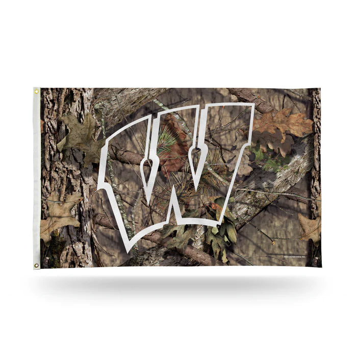 Wisconsin Badgers Mossy Oak Camo Break-Up Country 3' x 5' Banner Flag by Rico Industries