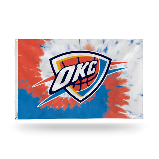 Oklahoma City Thunder Tie Dye Design 3' x 5' Banner Flag by Rico Industries