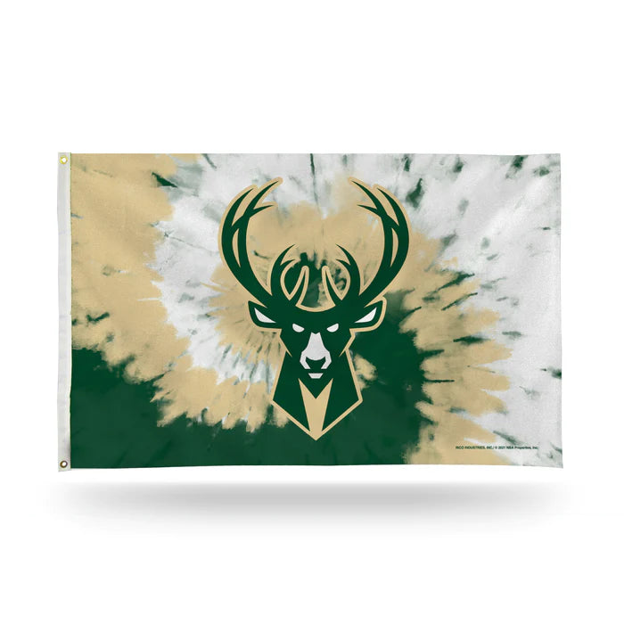 Milwaukee Bucks Tie Dye Design 3' x 5' Banner Flag by Rico Industries