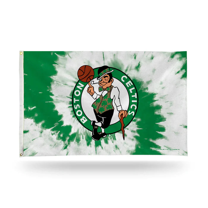 Boston Celtics Tie Dye Design 3' x 5' Banner Flag by Rico Industries
