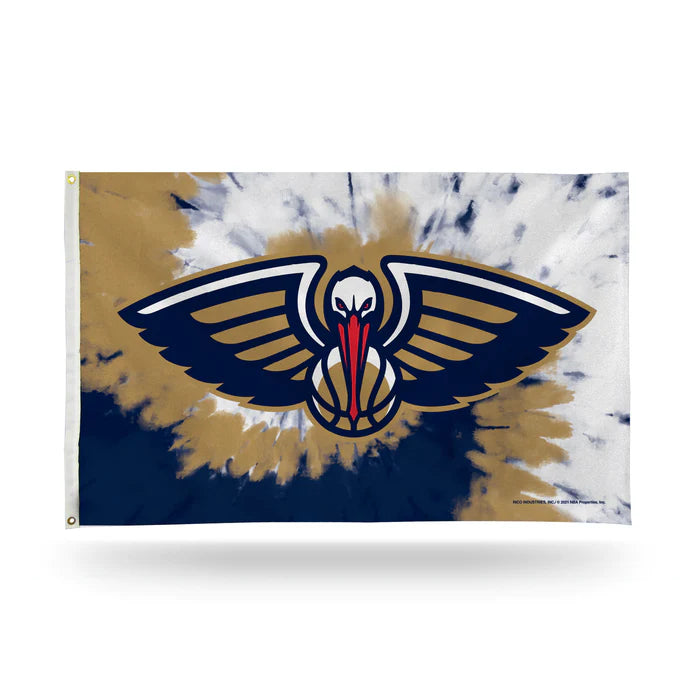 New Orleans Pelicans Tie Dye Design 3' x 5' Banner Flag by Rico Industries