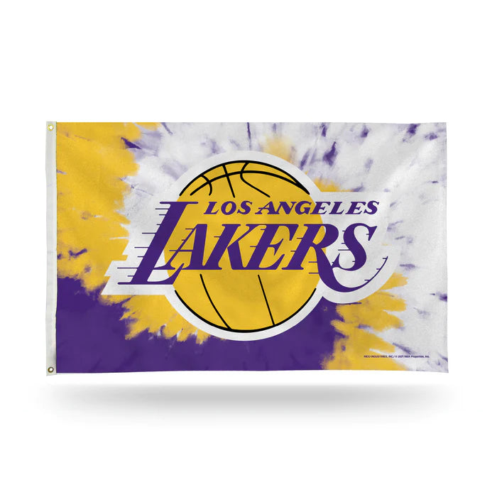 Los Angeles Lakers Tie Dye Design 3' x 5' Banner Flag by Rico Industries