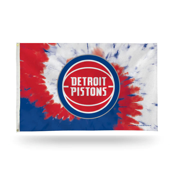 Detroit Pistons Tie Dye Design 3' x 5' Banner Flag by Rico Industries