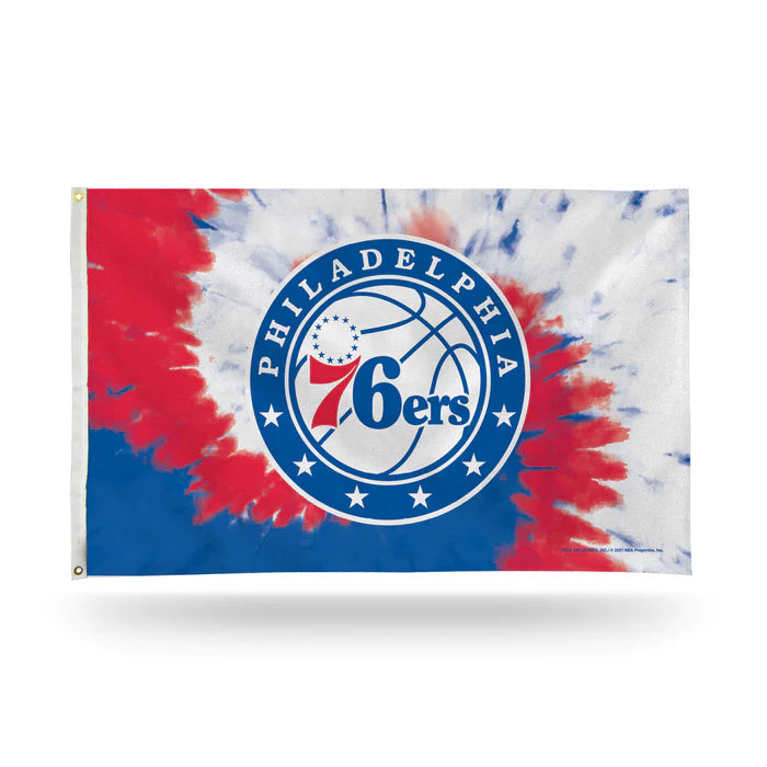 Display your Philly 76ers pride with this 3' x 5' tie-dye banner flag. Made of durable polyester, it features team graphics and brass grommets.