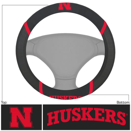 Nebraska Cornhuskers Embroidered Steering Wheel Cover by Fanmats
