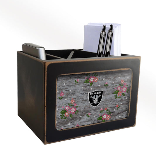 Las Vegas Raiders Floral Desktop Organizer by Fan Creations