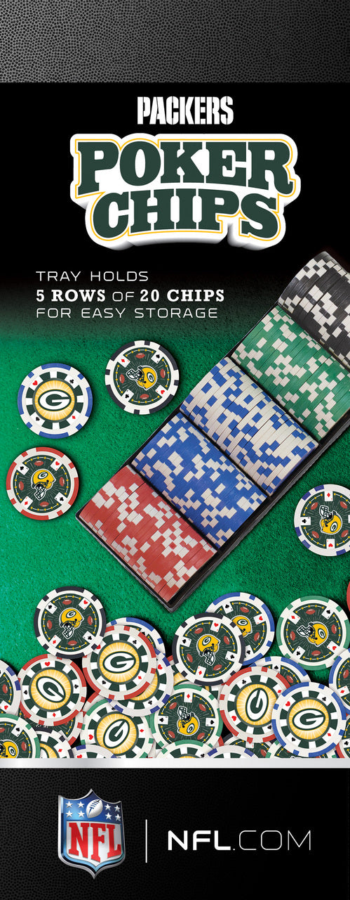 Green Bay Packers Poker Chips 100 Piece Set by Masterpieces