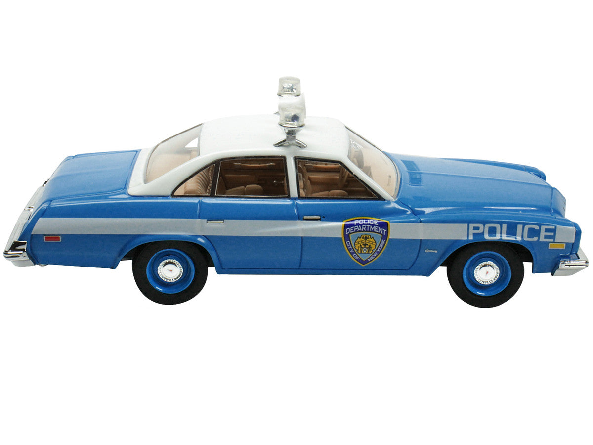 1974 Buick Century Police Blue and White NYPD (New York City Police Department) Limited Edition to 333 pieces 1/43 Model Car by Goldvarg Collection