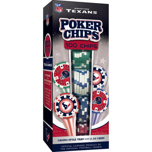 Houston Texans Poker Chips 100 Piece Set by Masterpieces