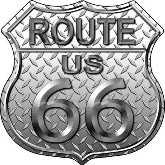Route 66 Diamond Metal Highway Shield 11" Sign HS-477