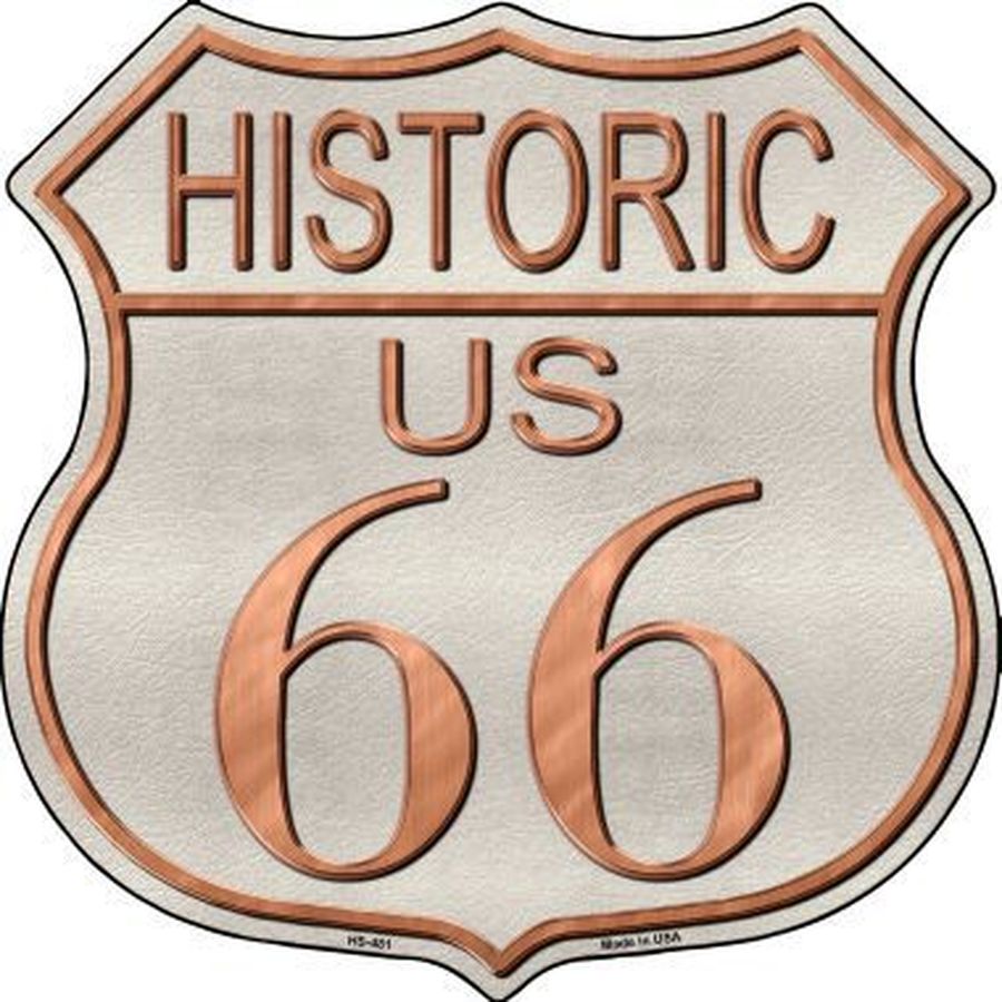Historic Route 66 Metal Novelty Highway 11" Shield HS-481
