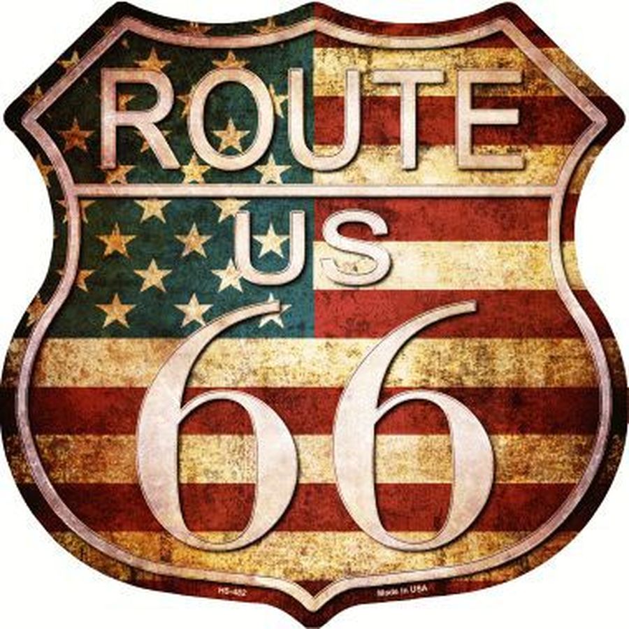 Route 66 American Vintage Metal 11"  Highway Shield Sign HS-482