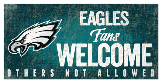 Philadelphia Eagles Fans Welcome 6" x 12" Sign by Fan Creations