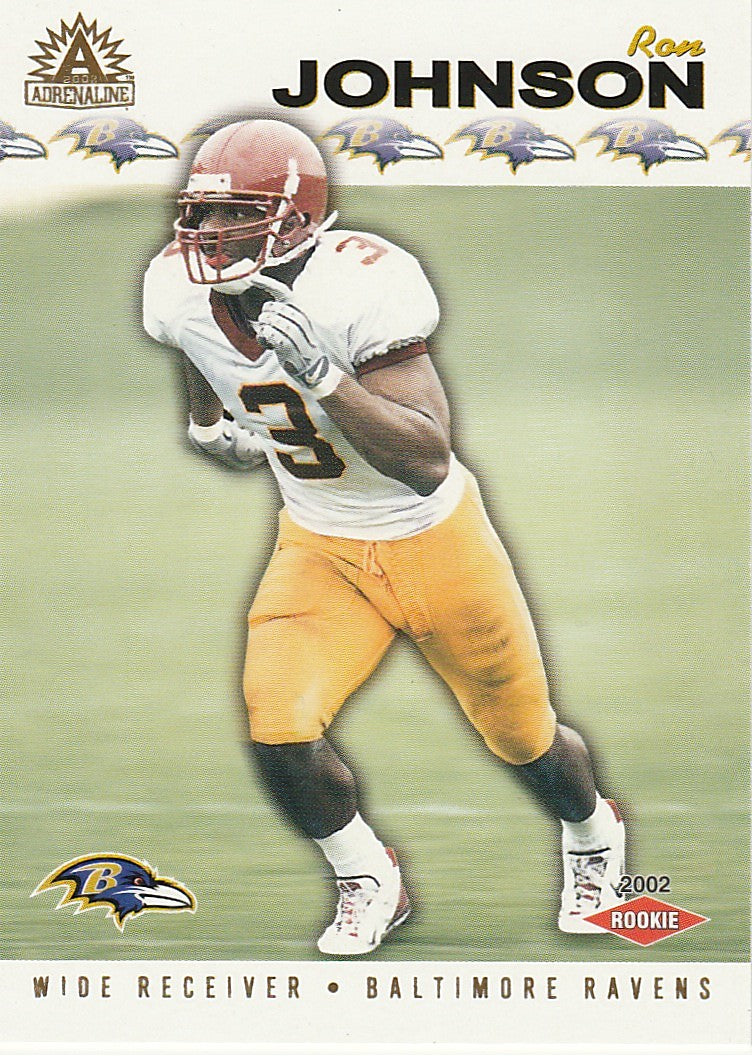 2002 Pacific Adrenaline #19 Ron Johnson Rookie Card - Football Card
