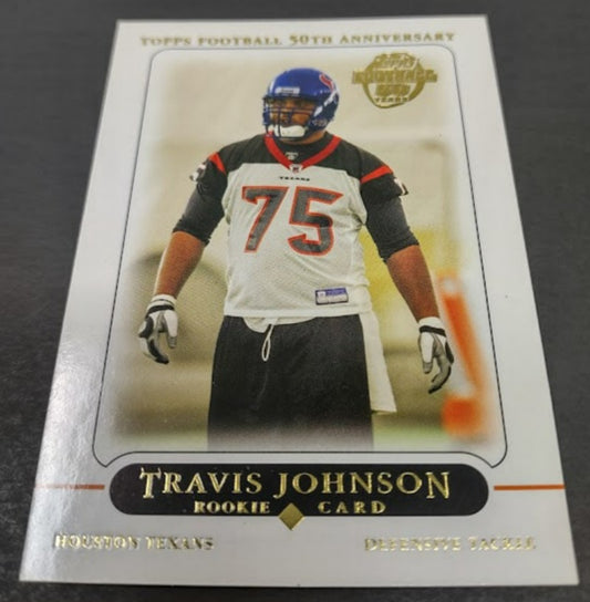 2005 Topps #389 Travis Johnson Rookie Card - Football Card