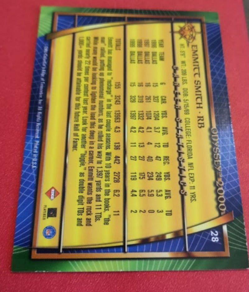 2000 Collector's Edge Odyssey #28 Emmitt Smith - Football Card NM-MT