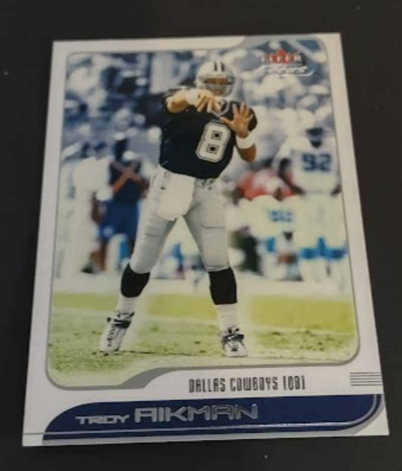 2001 Fleer Focus #71 football card of Troy Aikman in NM-MT condition