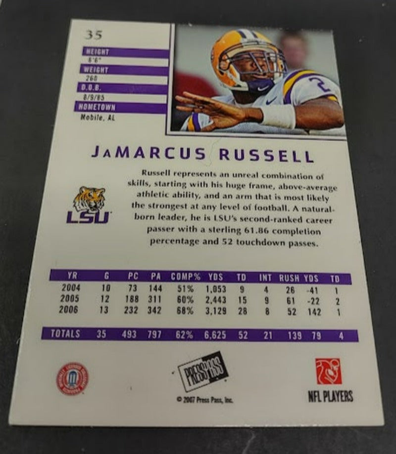 2007 Press Pass Primetime Players #35 JaMarcus Russell - Football Card