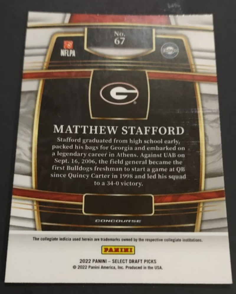 2022 Select Draft Picks #67 Matthew Stafford - Football Card