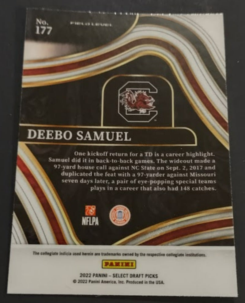 2022 Select Draft Picks Blue #177 Deebo Samuel - Football Card