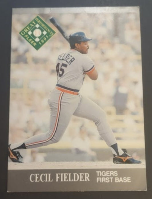 1991 Ultra #392 Cecil Fielder EP - Baseball Card - GD-VG