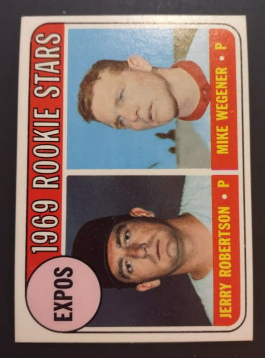 1969 Topps #284 Rookie Stars / Jerry Robertson RC / Mike Wegener RC - Baseball Card