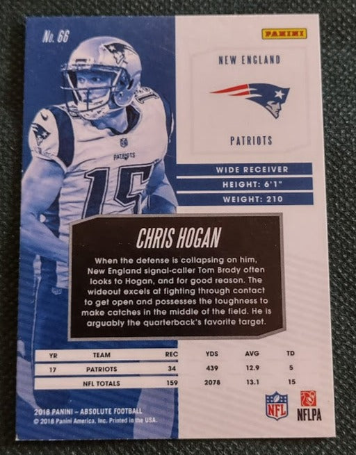 2018 Absolute #66 Chris Hogan - Football Card NM-MT