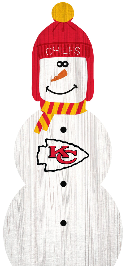Kansas City Chiefs 31" Snowman Leaner by Fan Creations