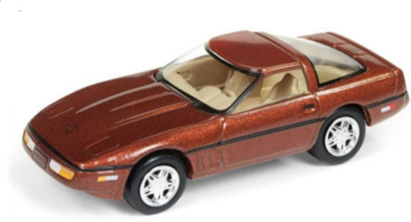 1988 Chevrolet Corvette Dark Bronze Metallic "80's Muscle" Limited Edition to 3796 pieces Worldwide 1/64 Diecast Model Car by Johnny Lightning