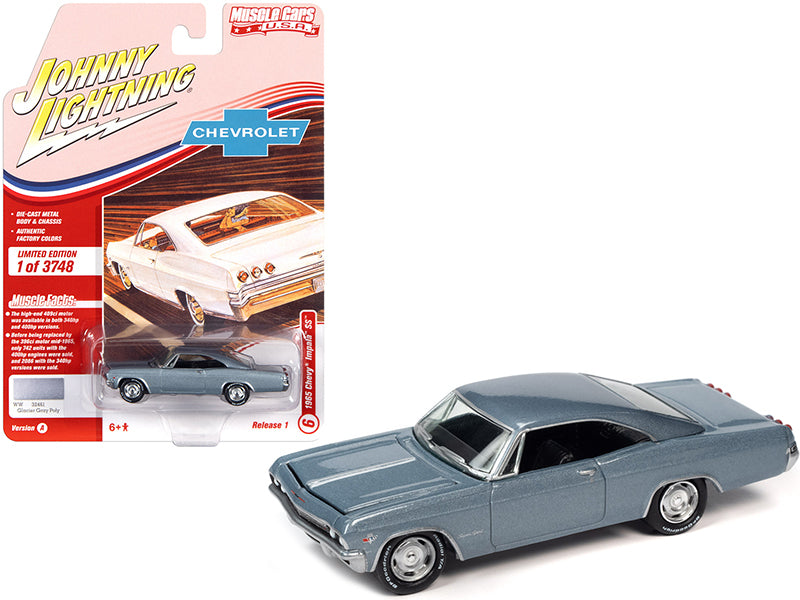 1965 Chevrolet Impala SS Glacier Gray Metallic Limited Edition to 3748 pieces Worldwide "Muscle Cars USA" Series 1/64 Diecast Car by Johnny Lightning