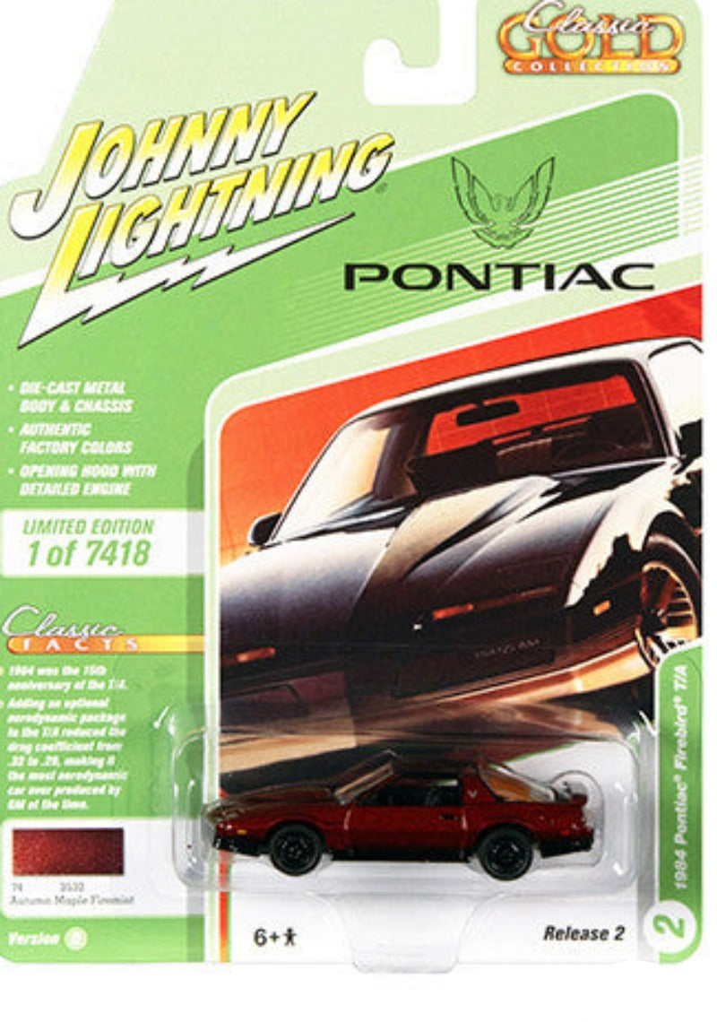 1984 Pontiac Firebird Trans Am T/A Autumn Maple Firemist Red w/ Black Top "Classic Gold Collection" Series Ltd. Ed. - 7418 pcs 1/64 Diecast Car