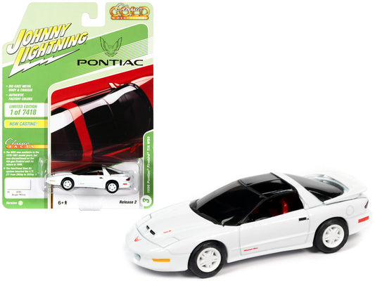1996 Pontiac Firebird Trans Am T/A WS6 Bright White with Black Top and Red Interior "Classic Gold Collection" Ltd Ed to 7418 pcs 1/64 Diecast Car