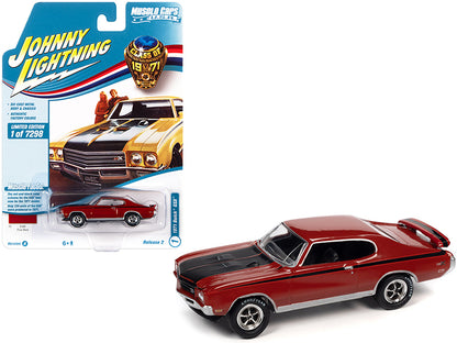 1971 Buick GSX Fire Red with Black Stripes "Class of 1971" Limited Edition to 7298 pcs. "Muscle Cars USA" Series 1/64 Diecast Car by Johnny Lightning