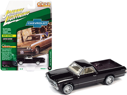 1967 Chevrolet El Camino Royal Plum Metallic "Classic Gold Collection" Series Limited Edition to 11364 pieces 1/64 Diecast Car by Johnny Lightning