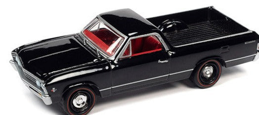 1967 Chevrolet El Camino Tuxedo Black with Red Interior "Classic Gold Collection" Series Limited Edition to 11652 pieces Worldwide 1/64 Diecast Car