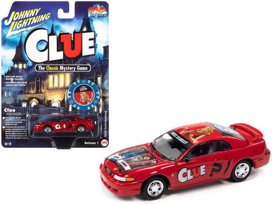 2000 Ford Mustang Red Modern Clue" Pop Culture" 2022 Release 1 1/64 Diecast  Car