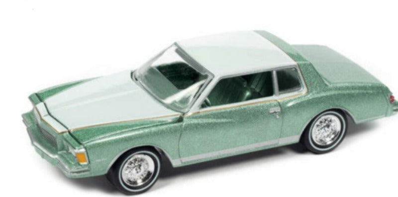 1979 Chevrolet Monte Carlo Firemist Green Metallic and Pastel Green "Muscle Cars U.S.A" Series Limited Edition 1/64 Diecast Car by Johnny Lightning