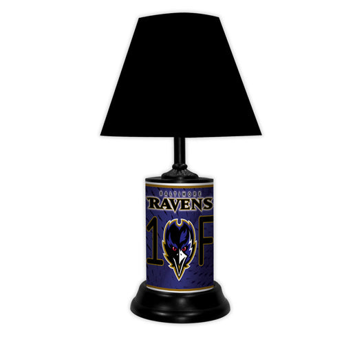 Baltimore Ravens #1 Fan Lamp. 18.5" tall with logo & "#1 fan" phrase. Officially Licensed. Made by Good Tymes
