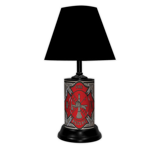 Fire & Rescue Table Lamp featuring black base and black shade