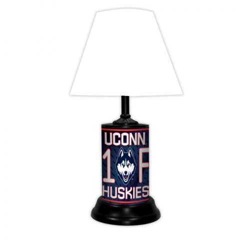 UConn Huskies #1 Fan 18.5" Table Lamp with White Shade by GoodTymes Enterprises
